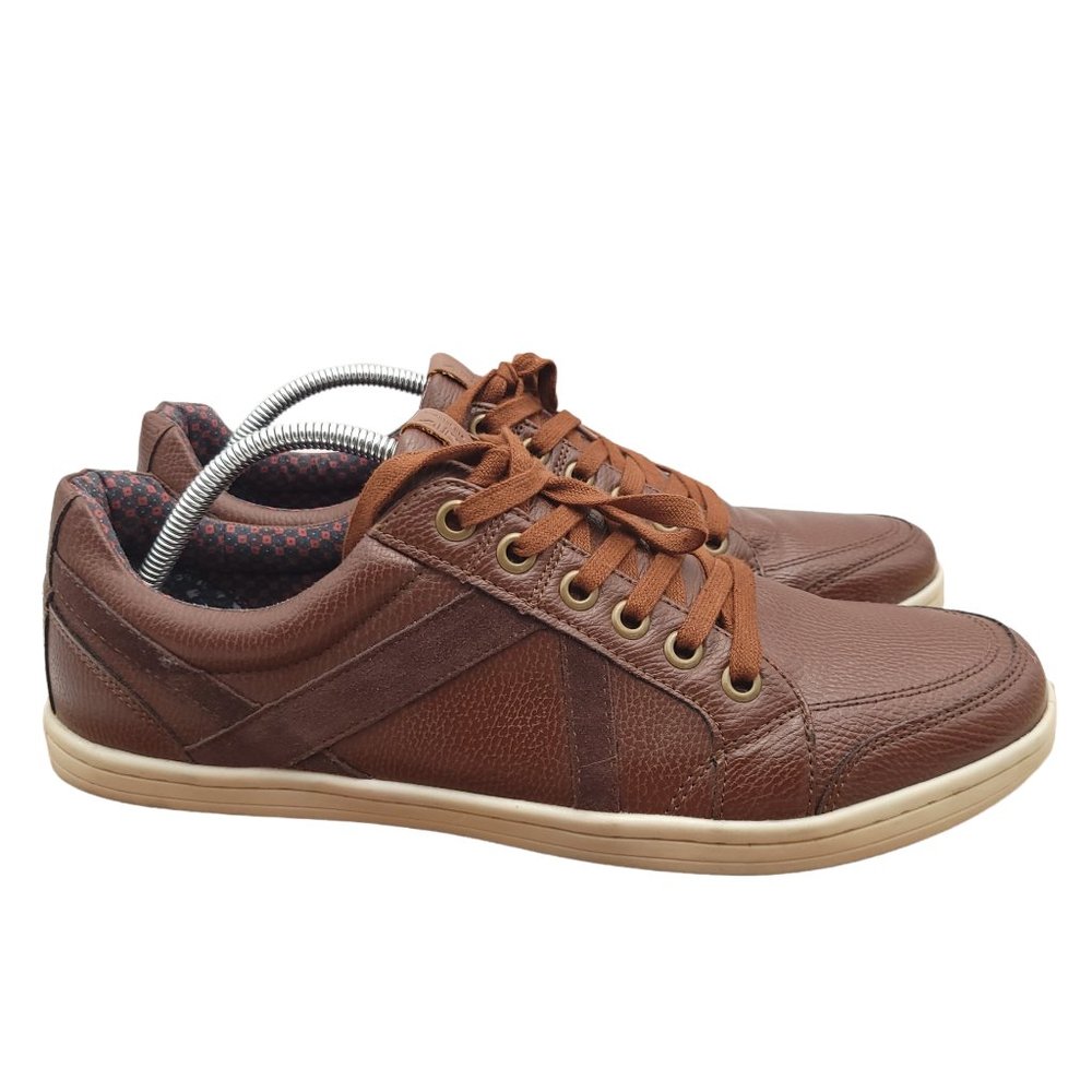 Ben Sherman Sneakers Mens Size 12 Brown Leather Lace Up Casual